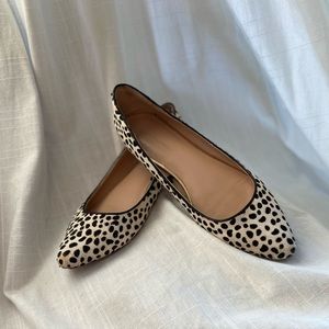Banana Republic Mohair Pointed Animal Print Flats